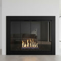 Medio Flat Black Masonry Fireplace Door | Custom Size
