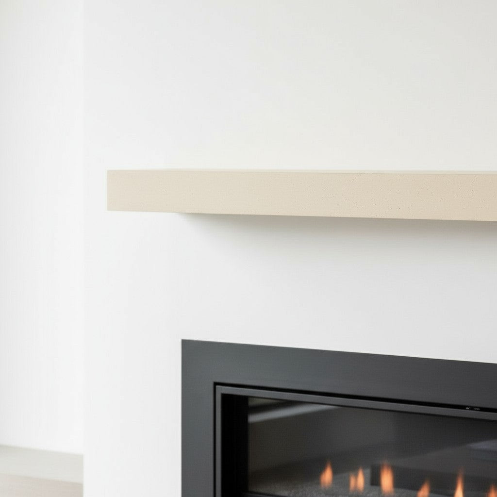Horizon Concrete Mantel Non-Combustible Mantel Shelf - Sahara Sand Finish