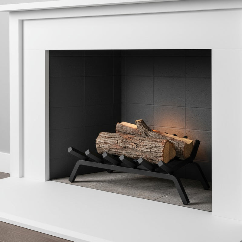 24" Heavy-Duty Fireplace Grate – ¾” Solid Steel | Made in USA by Design Specialties | Lifetime Warranty