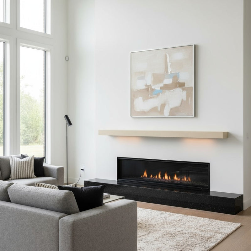 Horizon Concrete Mantel Non-Combustible Mantel Shelf - Sahara Sand Finish