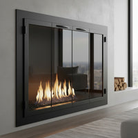 Carolina Traditional Steel Fireplace Glass Doors | Masonry & Prefab | Custom