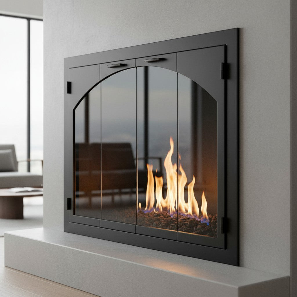 Carolina Steel Fireplace Glass Door | Masonry & Zero Clearance