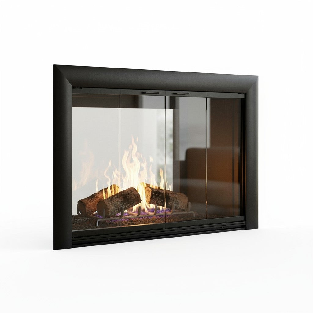 Bungalow - Masonry Fireplace Glass Door Masonry