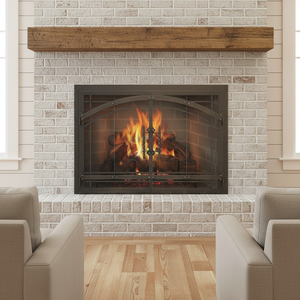 Madrid - Masonry & Prefab Fireplace Glass Doors