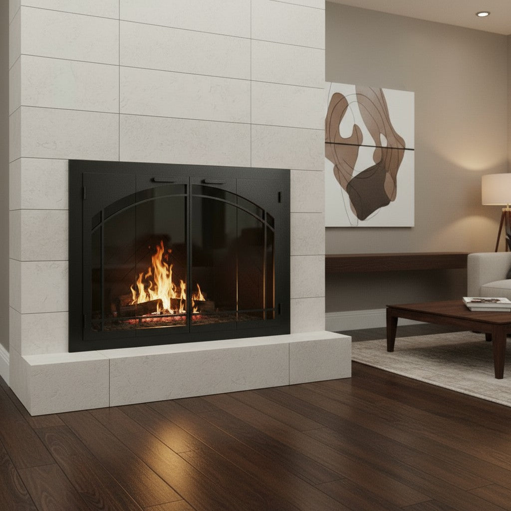 Carolina Steel Fireplace Glass Door Arch Conversion | Masonry & Zero Clearance