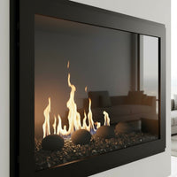 Original Moderne - Single Panel Masonry & Prefab Fireplace Glass Doors | Custom