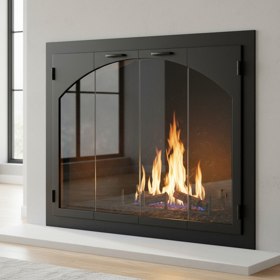 Carolina Steel Fireplace Glass Door Arch Conversion