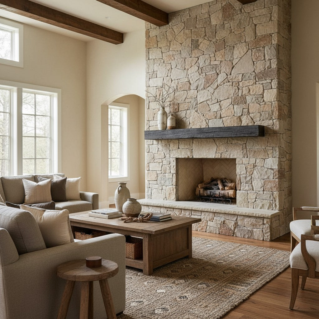 Grist Mill Non-Combustible Concrete Mantel Shelf Eclipse Finish