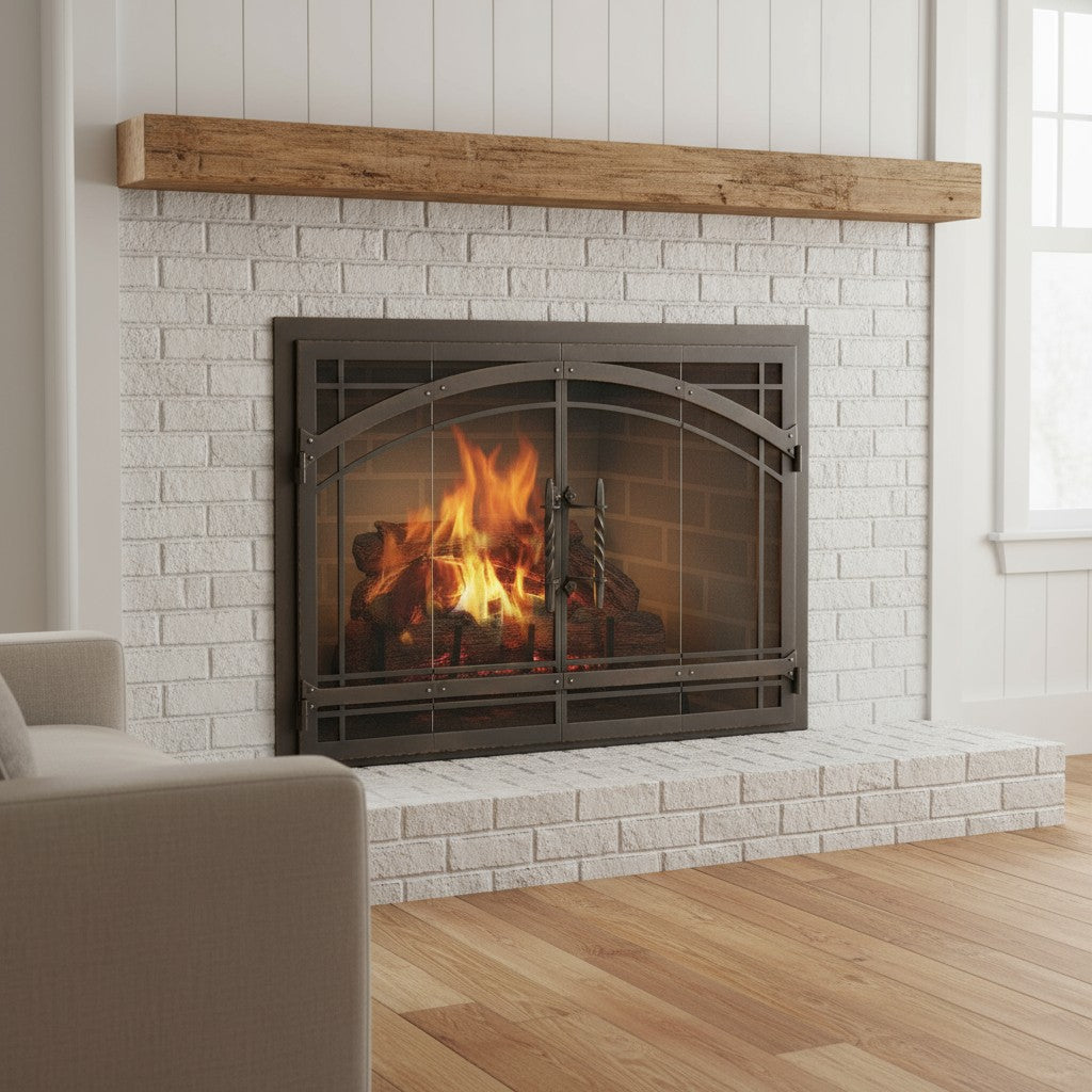 Madrid - Masonry & Prefab Fireplace Glass Doors
