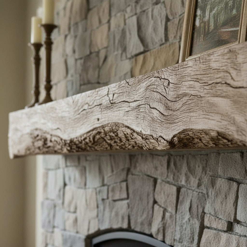 Rickhouse Non-Combustible Concrete Mantel Shelf Pale Honey Finish