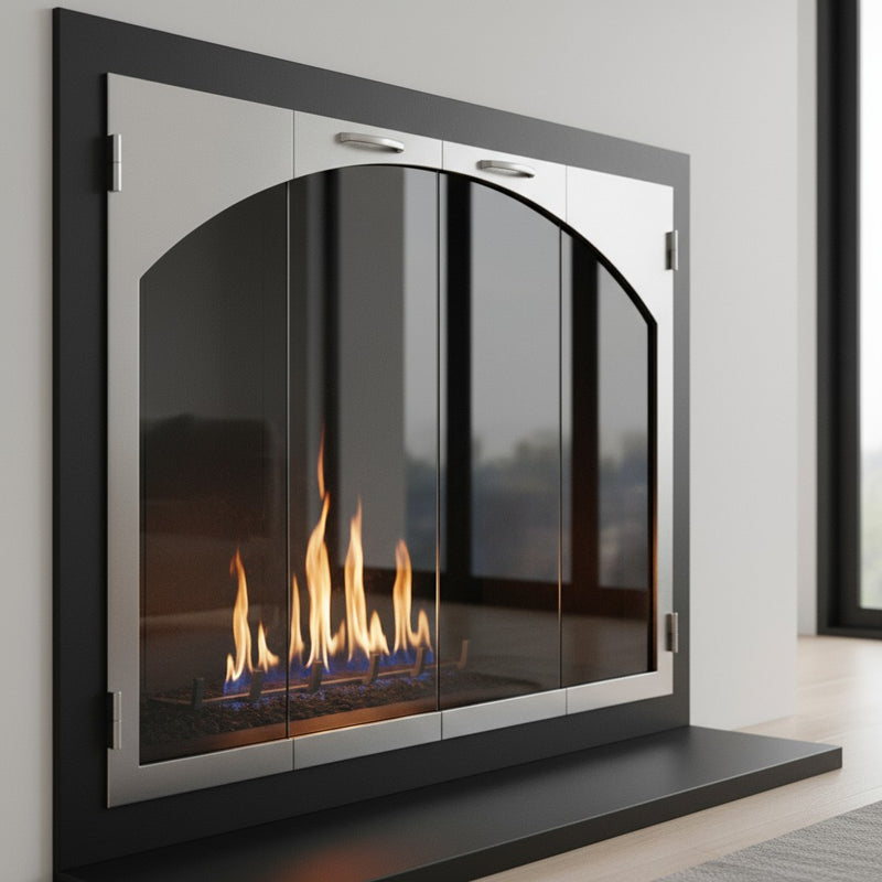 Carolina Steel Fireplace Glass Door Arch Conversion | Masonry & Zero Clearance | Custom