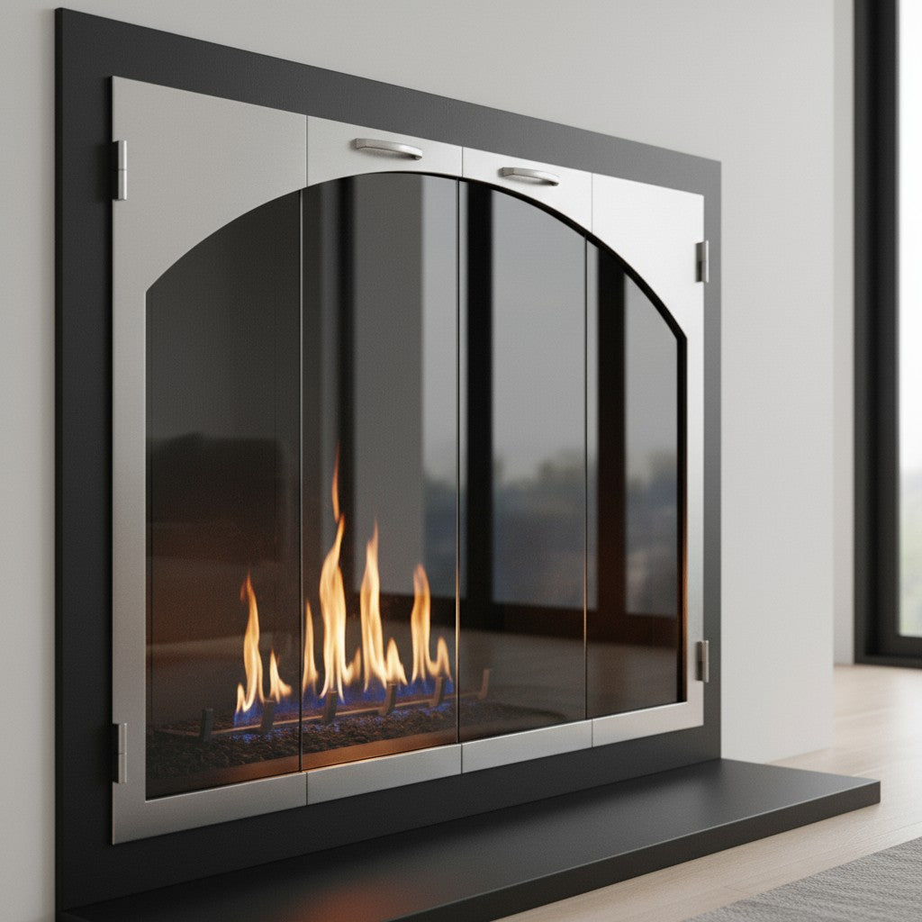 Carolina Steel Fireplace Glass Door | Masonry & Zero Clearance