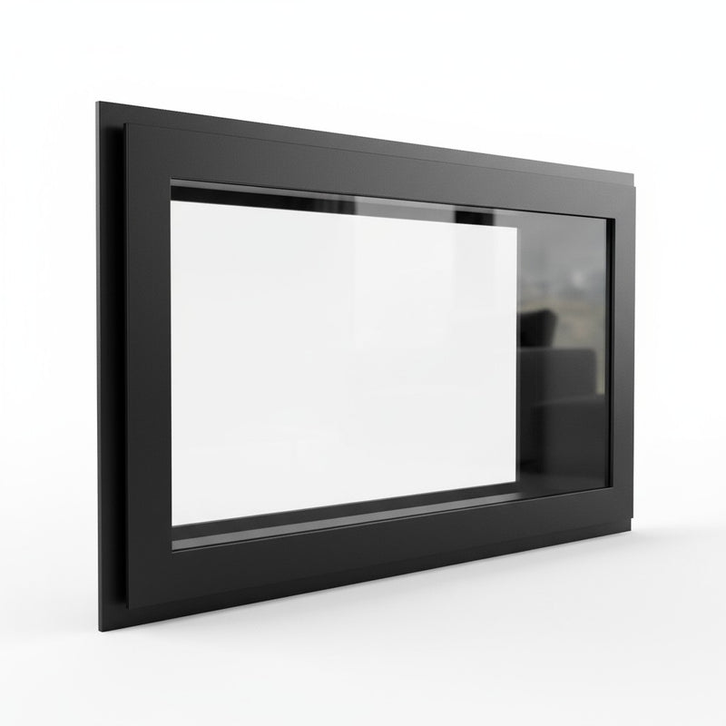 Original Moderne - Single Panel Masonry & Prefab Fireplace Glass Doors | Custom
