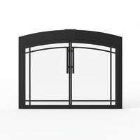 Buckingham Arch - Masonry Fireplace Glass Door | Custom