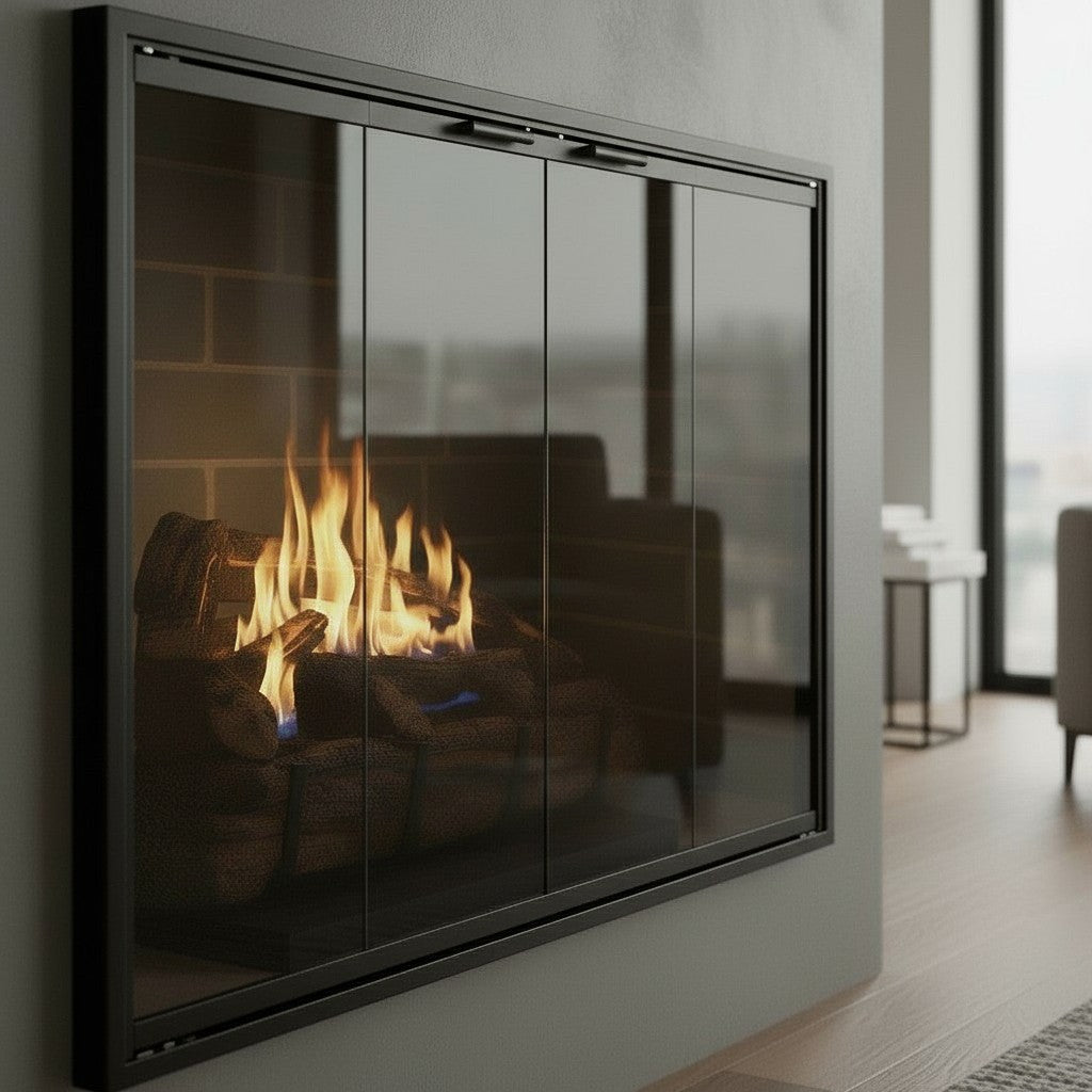 Stiletto Masonry & Prefab Fireplace Glass Doors | Custom Made