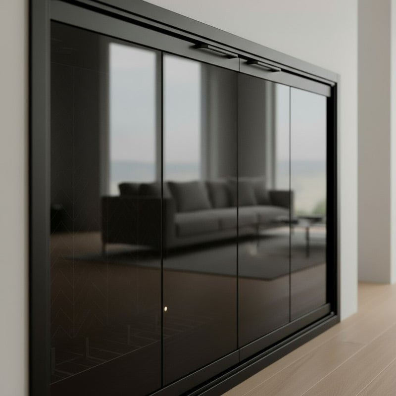 Cabot - Steel Masonry Fireplace Glass Doors | Custom