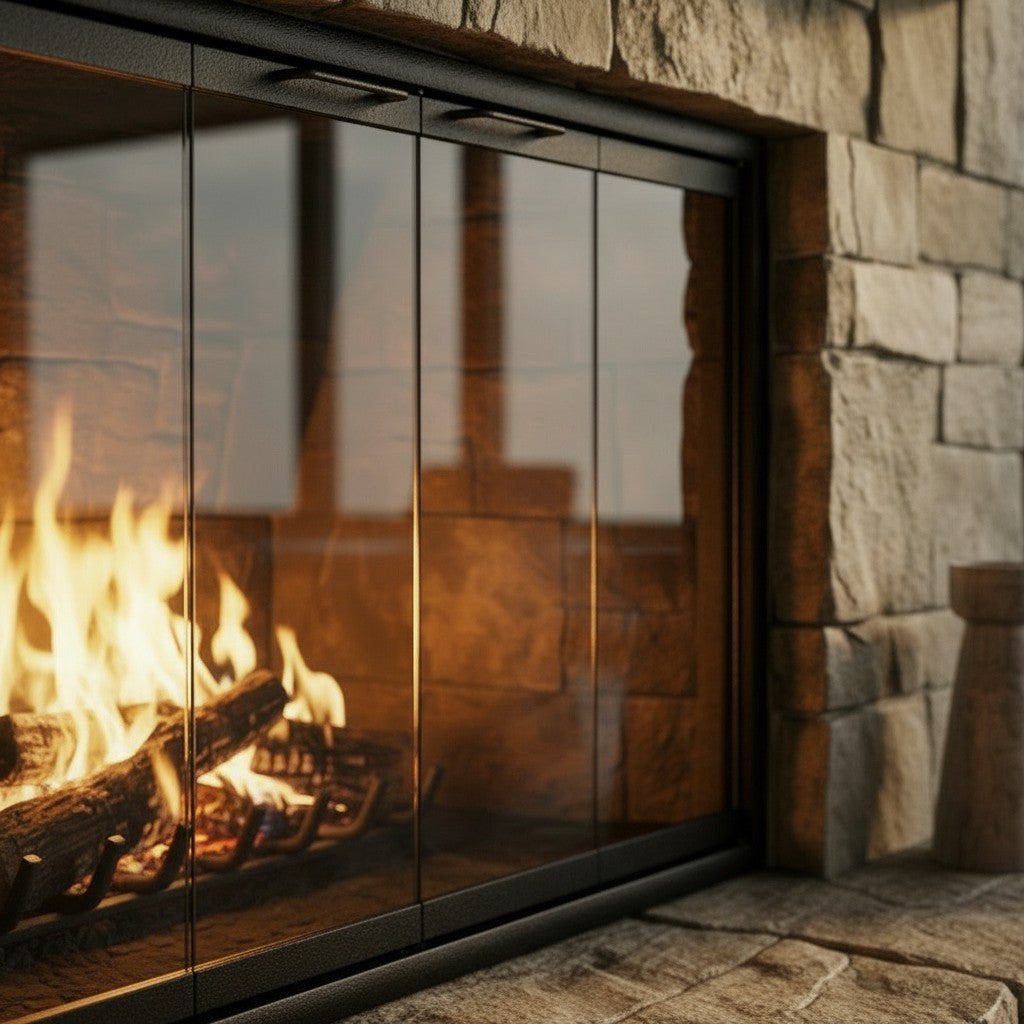 Cavestone Fireplace Glass Doors | Custom Masonry Fit