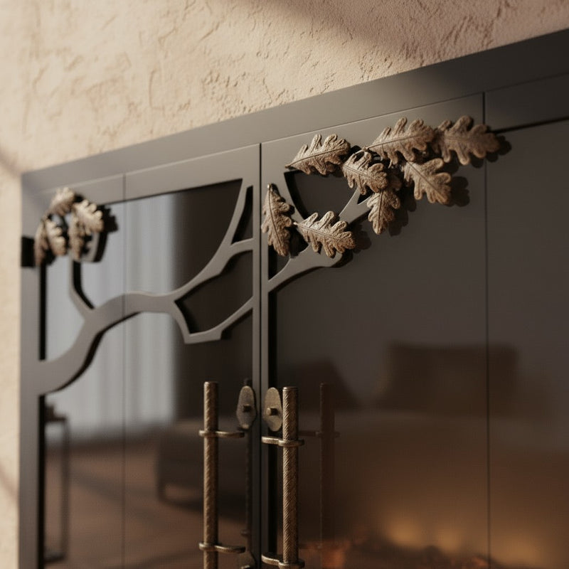 Oak Tree - Masonry & Prefab Fireplace Glass Doors | Custom