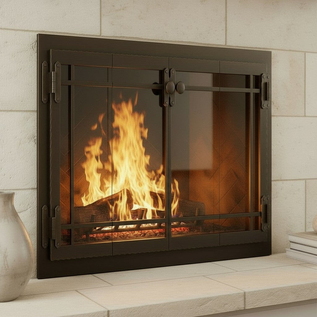 Craftsman - Masonry & Prefab Fireplace Glass Doors