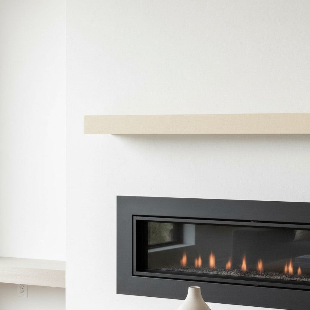 Horizon Concrete Mantel Non-Combustible Mantel Shelf - Sahara Sand Finish