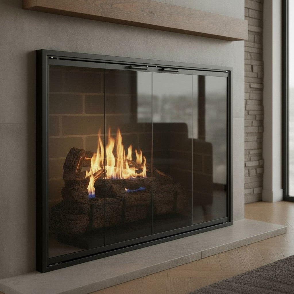 Stiletto Masonry & Prefab Fireplace Glass Doors | Custom Made