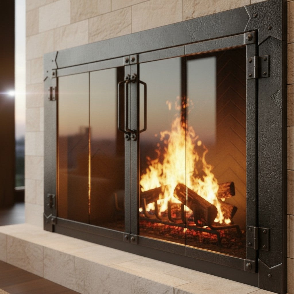 Milwaukee Forged Iron - Masonry & Prefab Fireplace Glass Doors