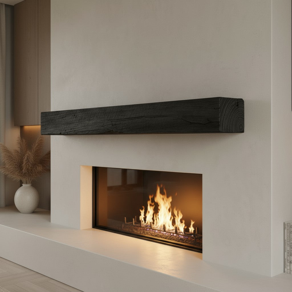 Grist Mill Non-Combustible Concrete Mantel Shelf Eclipse Finish