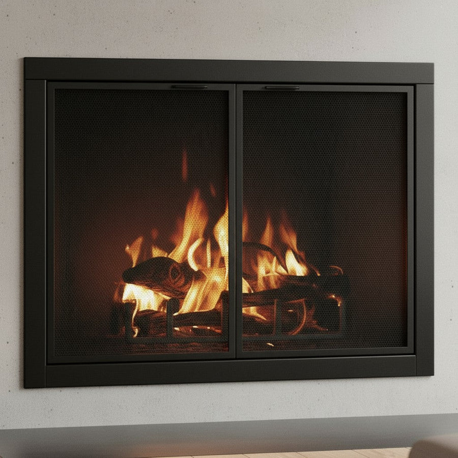 Custom Mesh Masonry & Prefab Fireplace Doors