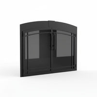 Buckingham Arch - Masonry Fireplace Glass Door | Custom