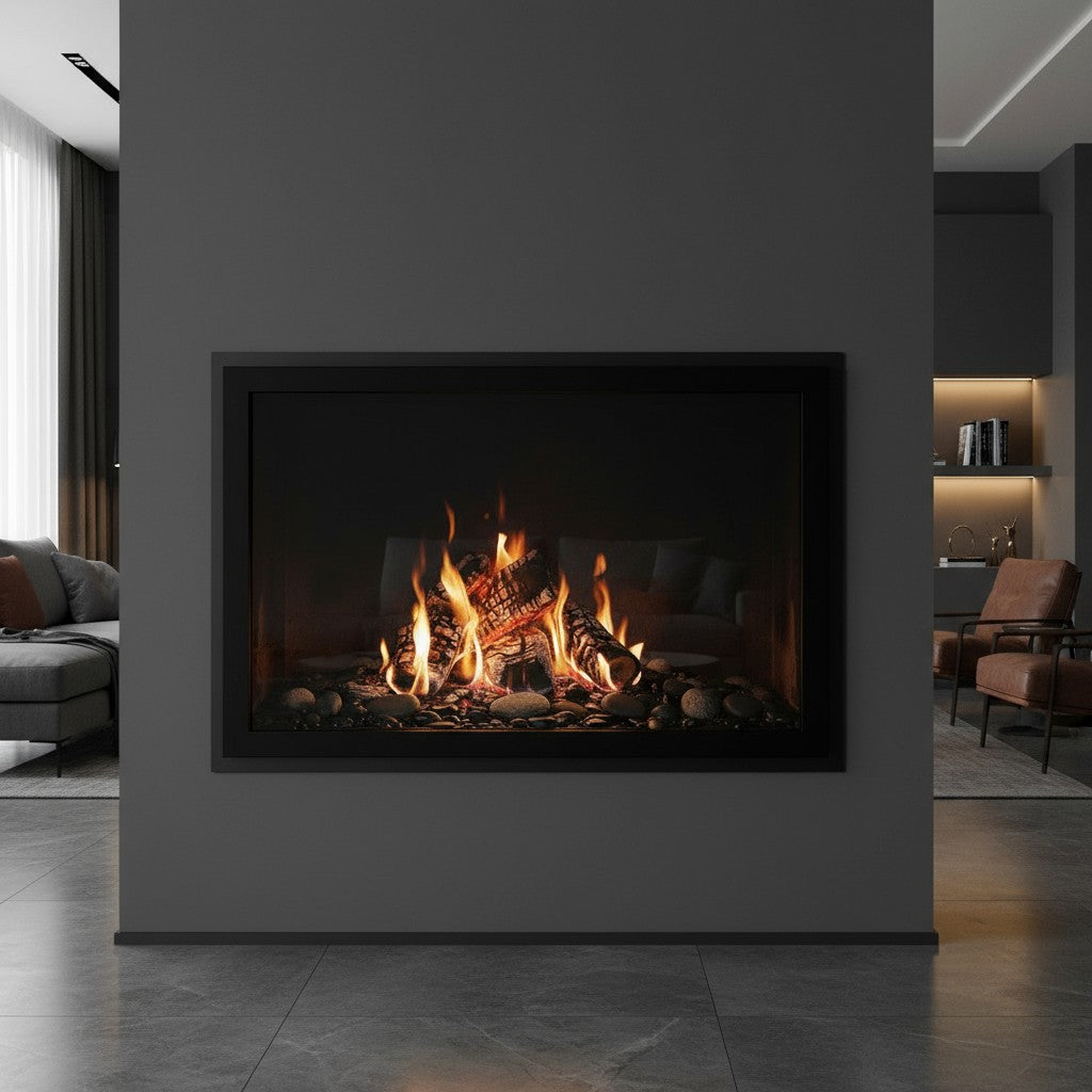 Slim Moderne - Masonry & Prefab Fireplace Glass Doors