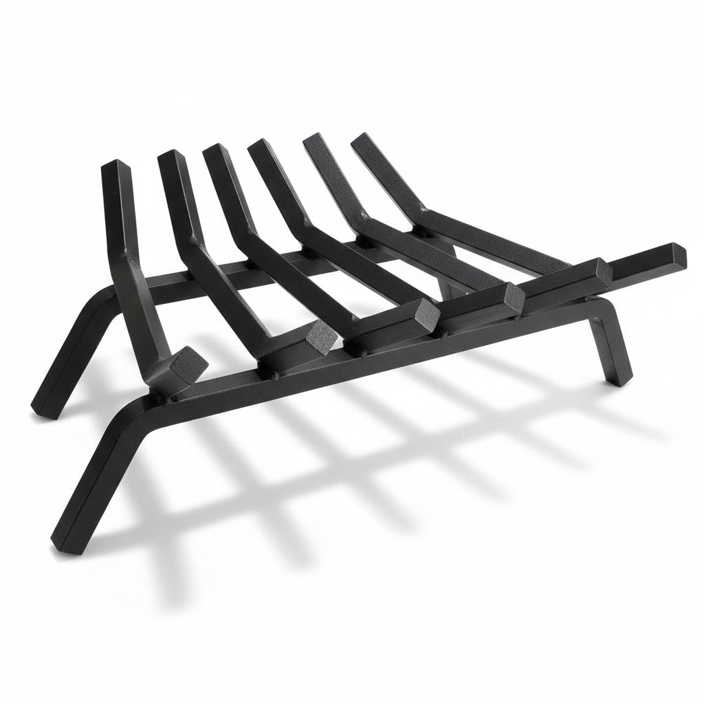 22" Heavy-Duty Fireplace Grate – ¾” Solid Steel | Made in USA by Design Specialties | Lifetime Warranty