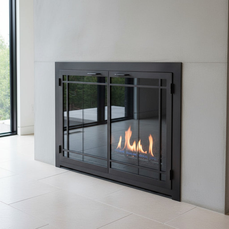 Carolina Window Pane - Masonry & Prefab Fireplace Glass Doors | Custom