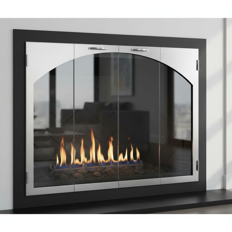 Carolina Steel Fireplace Glass Door Arch Conversion | Masonry & Zero Clearance | Custom