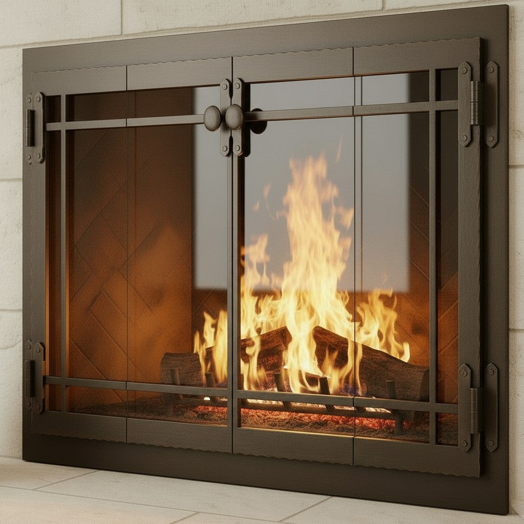 Craftsman - Masonry & Prefab Fireplace Glass Doors