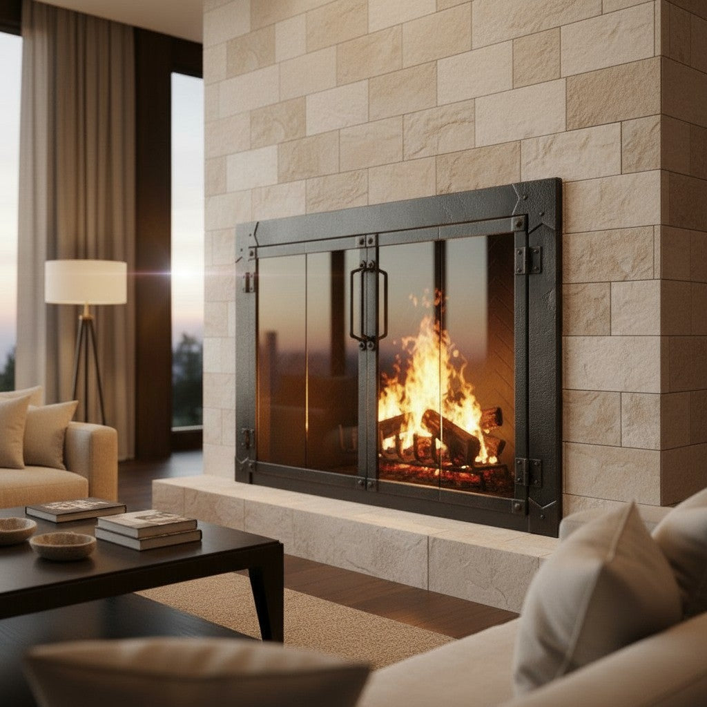 Milwaukee Forged Iron - Masonry & Prefab Fireplace Glass Doors