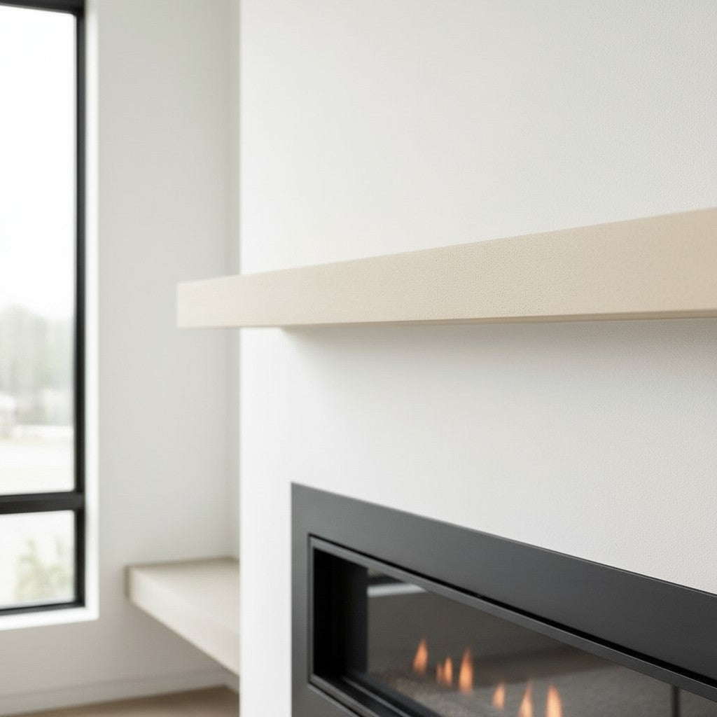 Horizon Concrete Mantel Non-Combustible Mantel Shelf - Sahara Sand Finish