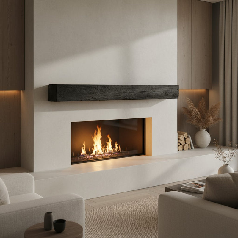 Grist Mill Non-Combustible Concrete Mantel Shelf Eclipse Finish