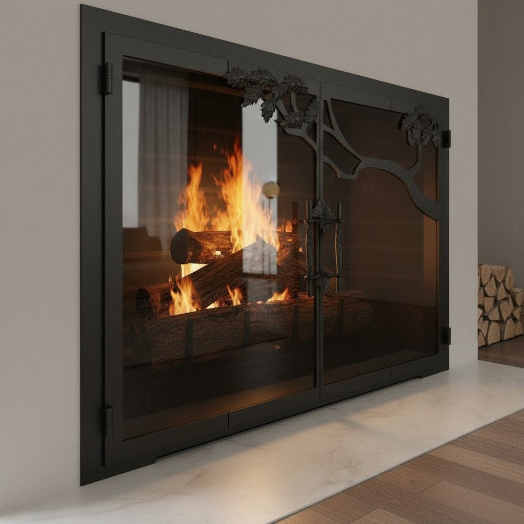 Oak Tree - Masonry & Prefab Fireplace Glass Doors