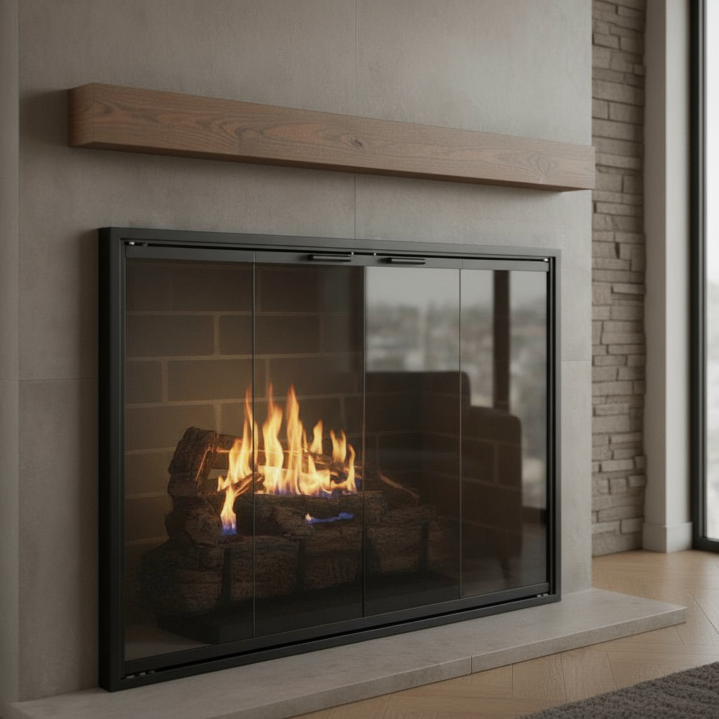 Stiletto Masonry & Prefab Fireplace Glass Doors | Custom Made