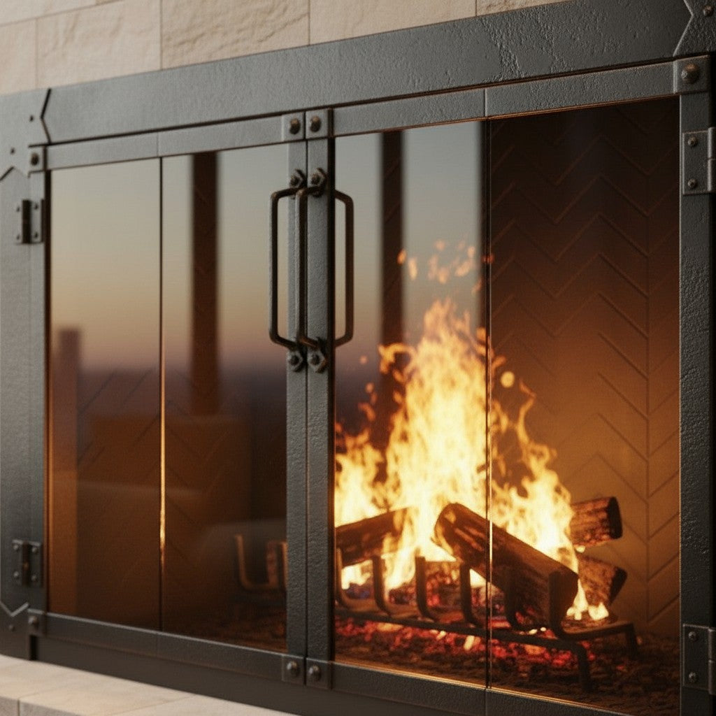 Milwaukee Forged Iron - Masonry & Prefab Fireplace Glass Doors