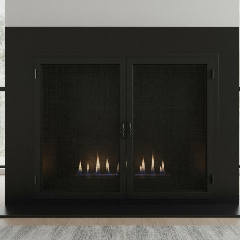 Legend Custom Masonry & Prefab Fireplace Mesh Doors