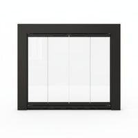 Reflection - Custom Masonry Fireplace Glass Doors