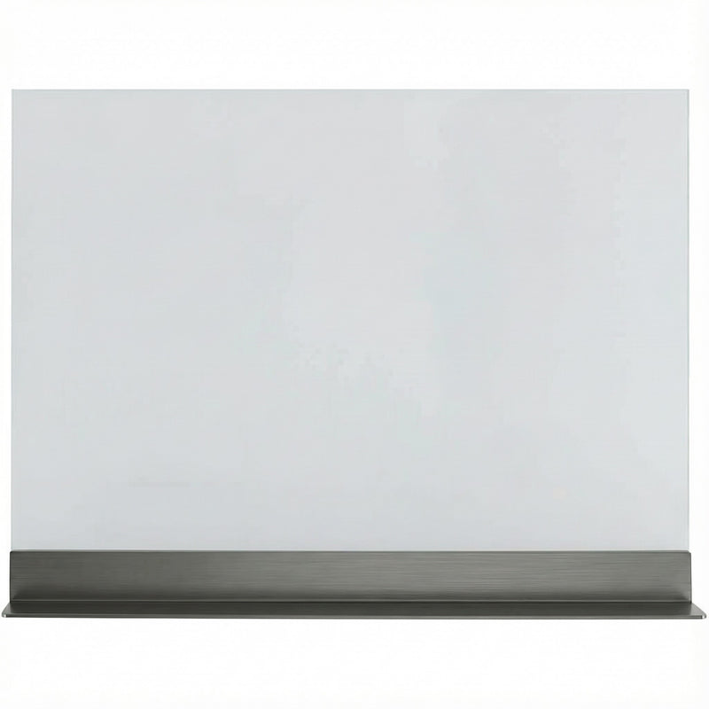 Custom Elite with Base Fireplace Screens – Brushed Grey Finish / Size 1: 32" W x 32" H • Size 2: 37" W x 35" H