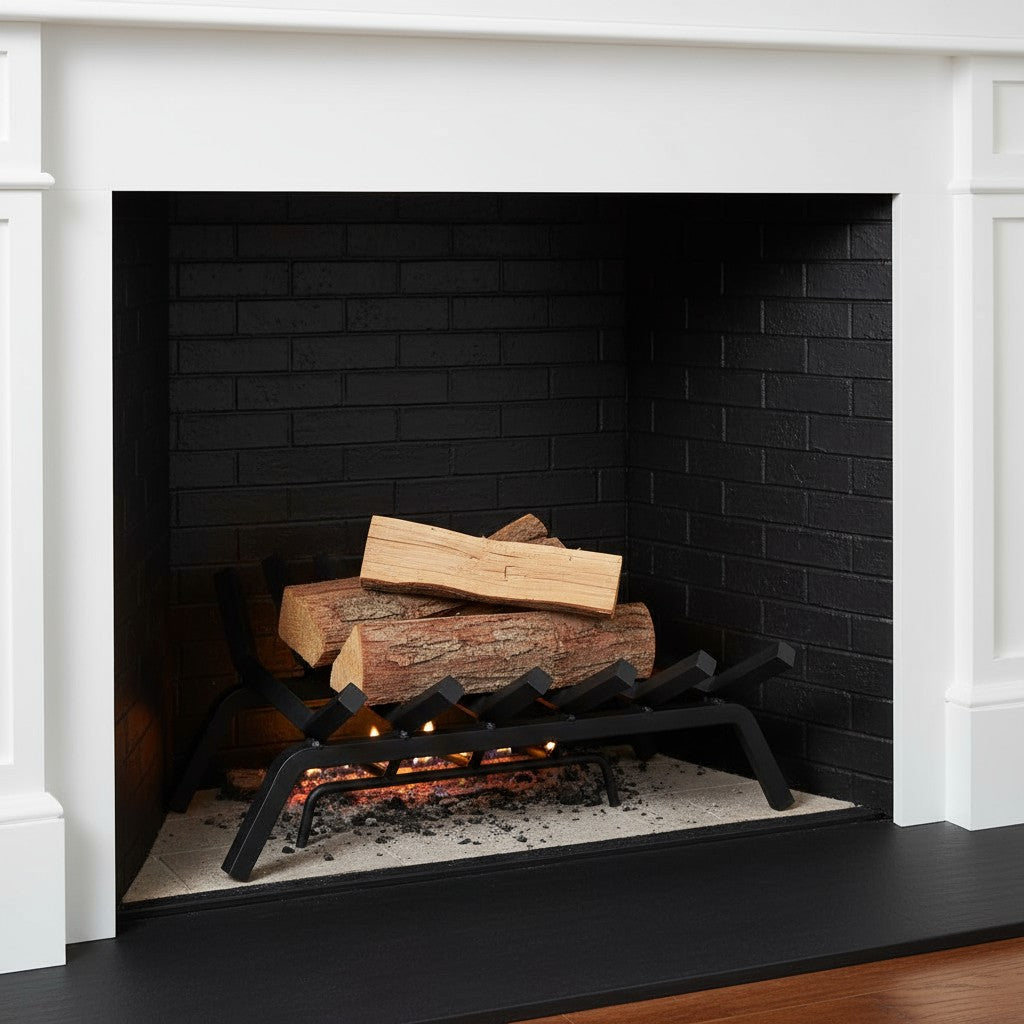 22" Heavy-Duty Fireplace Grate – ¾” Solid Steel | Made in USA by Design Specialties | Lifetime Warranty