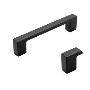 8198 REMAKE/ RAINBOW/ Width :43 1/2 Height :29 3/4 / Finish: Matte Black/ Handle: Modern/ Clear glass/ Cabinet Style/ Flush Hearth/ Overlap