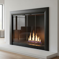 Bungalow - Masonry Fireplace Glass Door Masonry | Custom