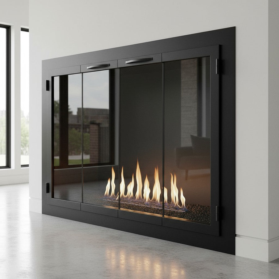 Carolina Traditional Steel Fireplace Glass Doors