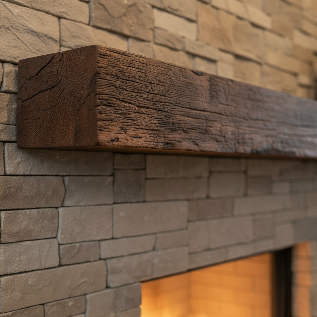 Grist Mill Non-Combustible Concrete Mantel Shelf Maduro Finish