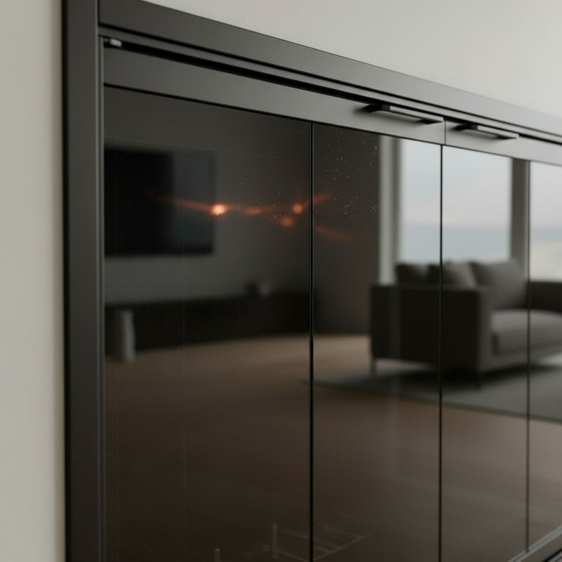 Cabot - Steel Masonry Fireplace Glass Doors | Custom