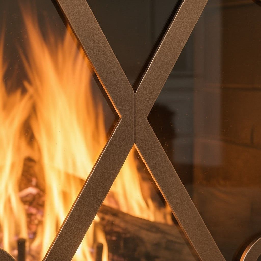 Banded Scroll - Masonry & Prefab Fireplace Glass Doors